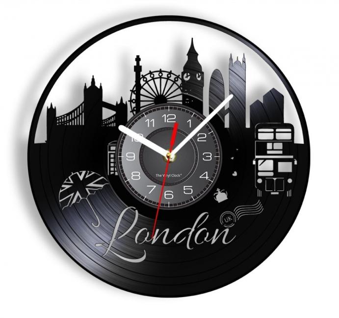 Horloges originales réalisées avec d'anciens disques vinyles