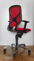 5 Chaises de bureau WILKHAHN - IN 184/7 - rouge/noir/alu