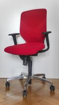 5 Chaises de bureau WILKHAHN - IN 184/7 - rouge/noir/alu