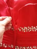 Robe rouge avec strass pour mariage ou cocktail