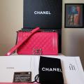 Chanel The Boy Medium Flap Classic Pink Bag