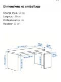 Bureau avec retour et caisson 