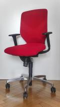 5 Chaises de bureau WILKHAHN - IN 184/7 - rouge/noir/alu