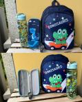 Ensemble Scolaire Dinosaure Enfant – Sac à Dos, Trousse, Gourde & Montre | Cadeau Rentrée Ensemble Scolaire Dinosaure Enfant – Sac à Dos, Trousse, Gourde & Montre | Cadeau Rentrée